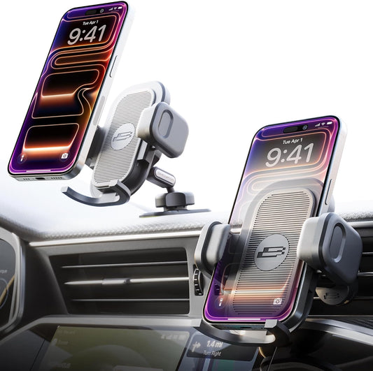 Bracketron TripGrip PRO Car Phone Holder Mount - Phone Holders for Your Car with One-Button Expansion for Vent & Dash