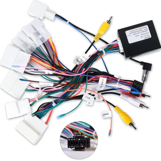 16 RAV4 PIN Car Radio Stereo Wiring Harnesses with CANBUS - Aftermarket Cable Wire Adapter for Toyota Corolla Camry