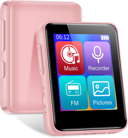 woolynew 1.8 inch 64GB MP3 512GB HiFi Portable Music Player, Equipped with Bluetooth Sport Player, FM Radio, Recording