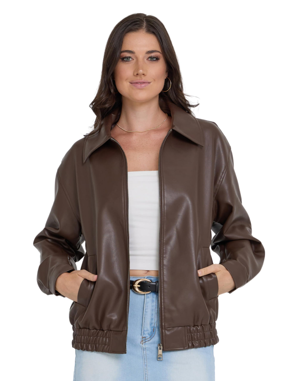 Steve Madden Leather Jacket Women – Faux Leather Oversized Bomber Jacket Women, Plus Size Motorcycle Jackets