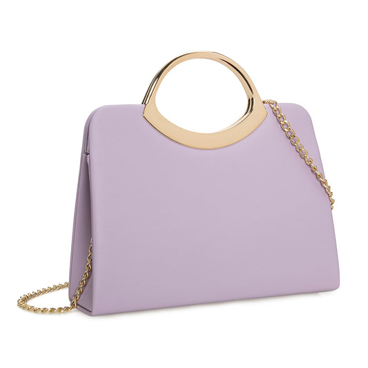 CHARMING TAILOR Small Dressy Handbag for Women Evening Bag Elegant Party Purse for Prom/Cocktail/Wedding (Lavender)
