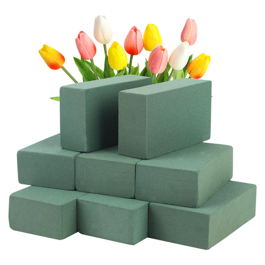 CCINEE 8 Pcs Floral Foam Bricks,Mini Florist Flower Foam Green Blocks Supplies for Fresh and Artificial Flower Arrangements Crafts DIY
