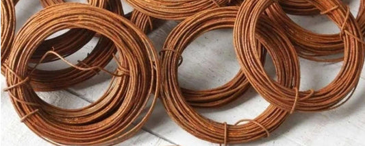 Rusty Tin Wire, 24 Gauge, 3 Rolls x 50 Feet Each, Easy to Bend for Crafting