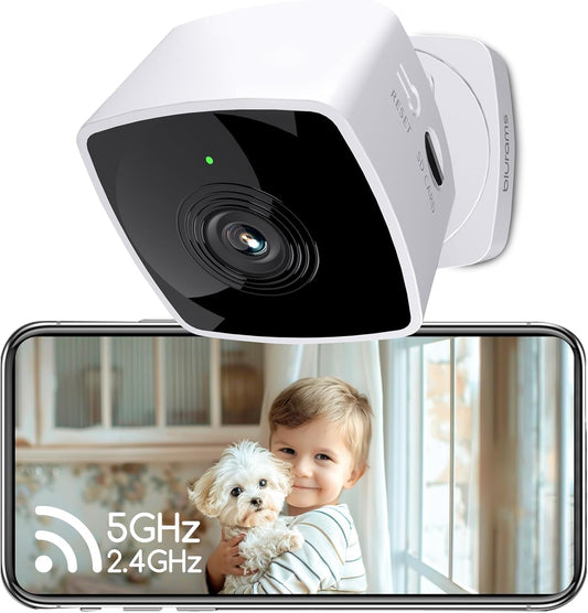 blurams 5GHz 2K 2-Way 6 Cameras for Home Security, Security Camera Indoor, Pet Camera with Phone App, Indoor Camera