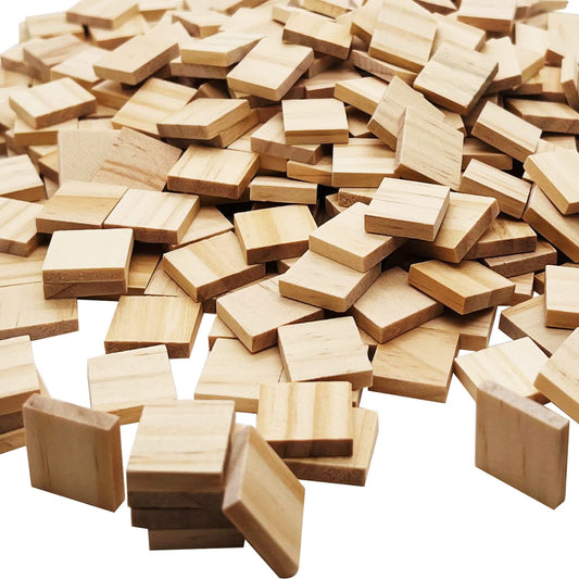XYSMZM 400 Pcs Wood Blank Letter Tiles, Wooden Blank Scrabble Tiles for DIY Craft Supplies Decoration