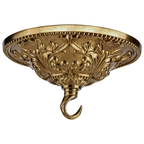 BEQUZON 7.87'' Brass Canopy for Chandelier Pendant Light, Gold Rustic Mounting Plate Kit for Hanging Ceiling Lights