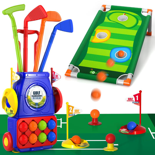 Bennol Upgraded Kids Toddler Golf Set, Indoor Outdoor Outside Toys Gifts for 3 4 5 Years Old Boys, 3 4 5 6 7 Years Old Boys Toys Birthday Gifts Ideas, Outdoor Golf Set Game for Kids Boys