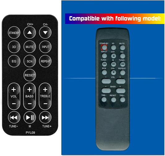 XINJISHIMIN PSBV200BT Replacement Remote Control for Pyle Soundbar TV Speaker (with Mounting Bracket)