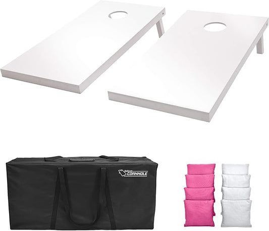 GoSports 4 ft x 2 ft Regulation Size Wooden Cornhole Boards Set - Includes Carrying Case and Over 100 Optional Bean Bag Colors