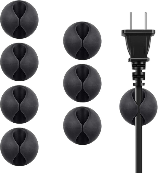BEADNOVA 1 8 Cable Clips Cord Organizer Cable Management Wire Cord Holder Slots Adhesive Wire Holder for Car Charging