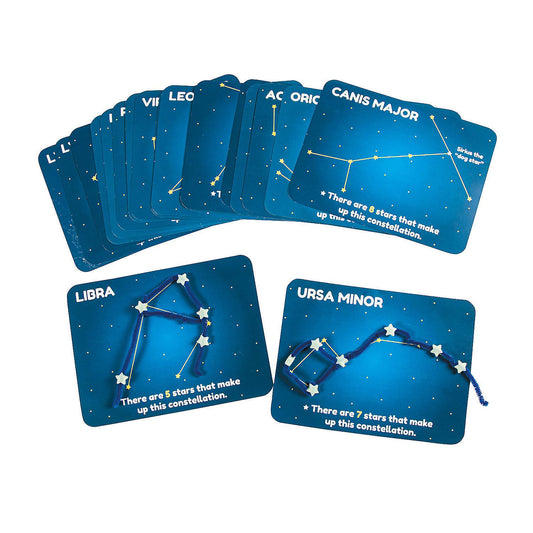 Fun Express Constellations Craft Kit - 450 Pieces Glow in The Dark STEM Kids | Solar System Astronomy Science Kits | Arts and Crafts for Kids Ages 4-8 | Educational Space Toys & Learning Activities