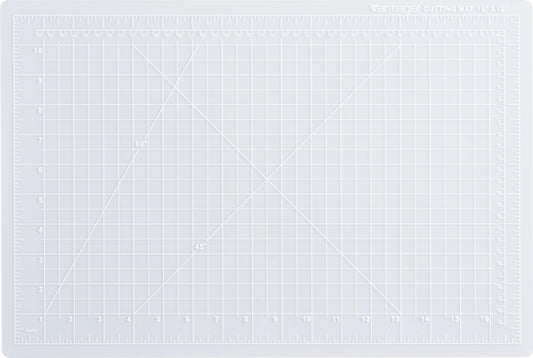 Dahle Vantage 10681 See-Through Premium Self-Healing Cutting Mat, 12"x18", 1/2" Grid, 5 Layers for Max Healing, Perfect for Crafts & Sewing, Clear