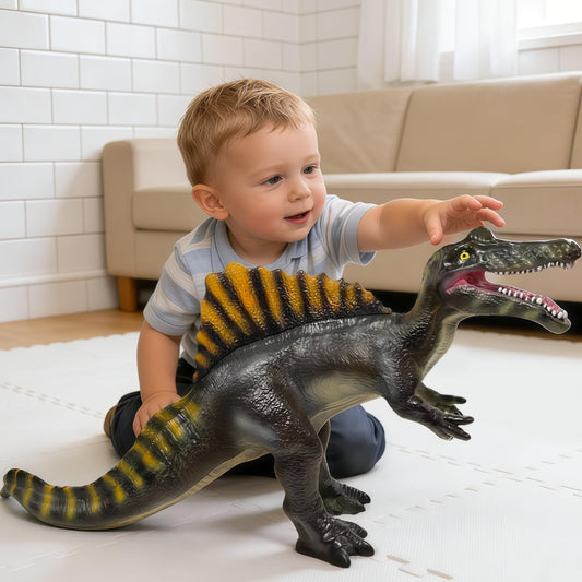 YONGJULE Large Dinosaur Toys- 27.5" Spinosaurus Soft Dinosaur Toys for Kids 3-5, Big Inflatable Dino for Boys Girls, Toddler Party Favors Birthday Gifts