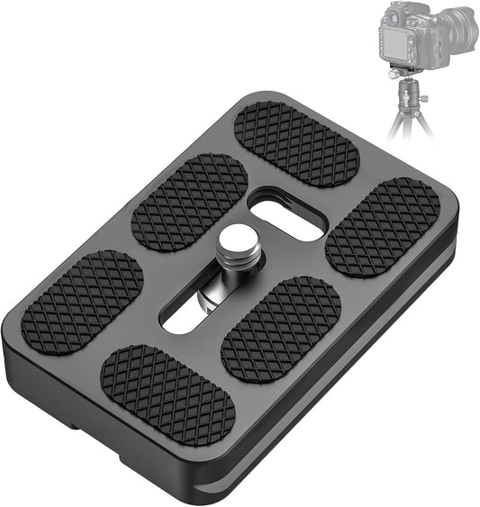 CAVIX 60mm (37g) 1/4Screw (PU-60) Aluminum Alloy Universal Arca-Swiss Quick Release Plate, Compact & Lightweight