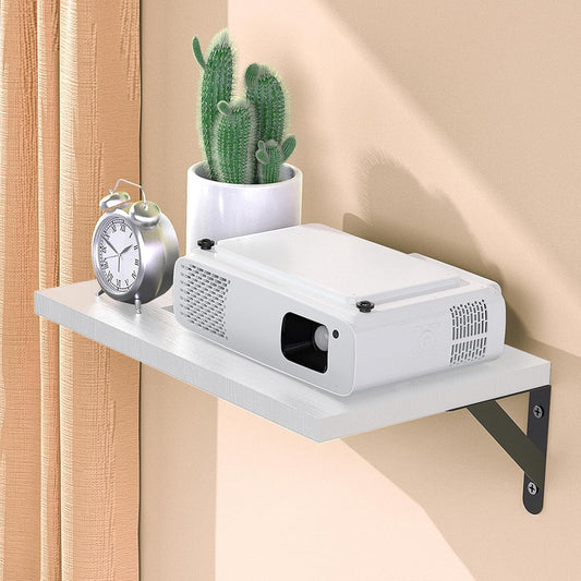 15.7" 9.8"(Lx DAWASAPAT Projector Shelf/Modem Shelf/Router Shelf/Cable Box Wall Mount/Router Wall Mount, x W) White