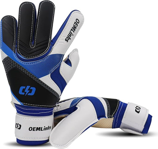 Youth&Adult Goalie Goalkeeper Gloves with Finger Protection Breathable Soccer Gloves with Strong Grips，6 Colors，Sizes 7-10