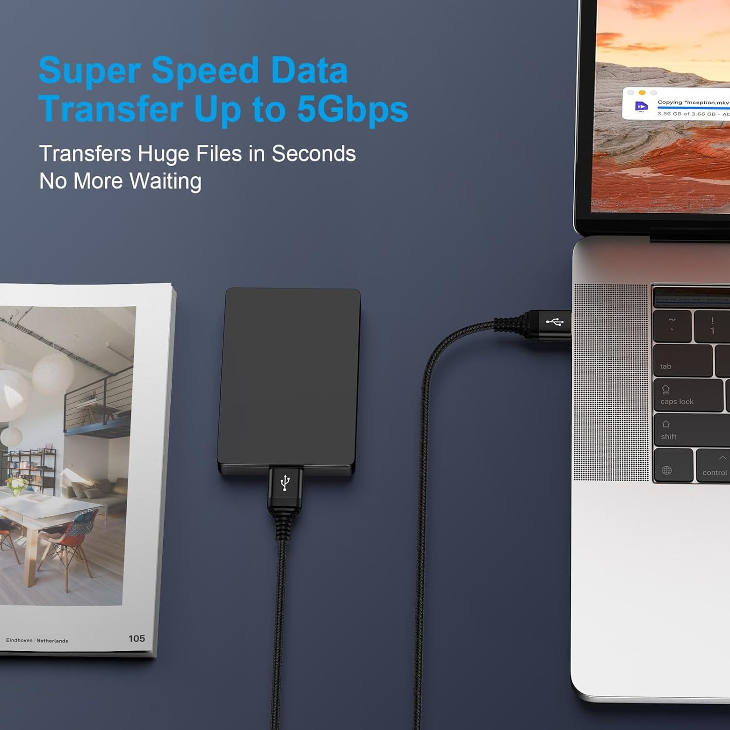 Cable,10FT USB3.0 Player,TV,Monitor,Printer,Set USB to USB High Speed Cable Male to Male USBA to USBA Cord Double Sided