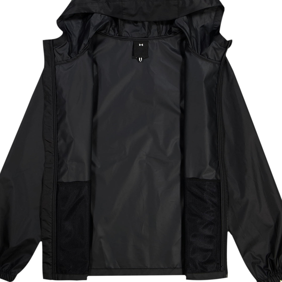 Under Armour Boys' Manataug Hooded Windbreaker Jacket, Water Repellent & Windproof, Black Madeweather, YM