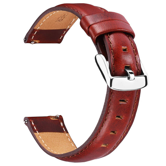BINLUN Leather Watch Band Quick Release Replacement Leather Smart Watch Straps for Women and Men in Black Brown Red 12mm 13mm 14mm 17mm 18mm 19mm 20mm 22mm