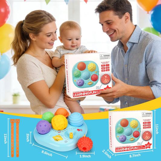 Baby Sensory Balls Toys 6-12 12-18 Months Toddlers 1-3, Infant Musical Light Up Learning 3-6 7 8 9 Months, Textured Soft Ball Sleep Tummy Time Motor Skills Montessori 1 2 3 Year Old Boy Girl Gift