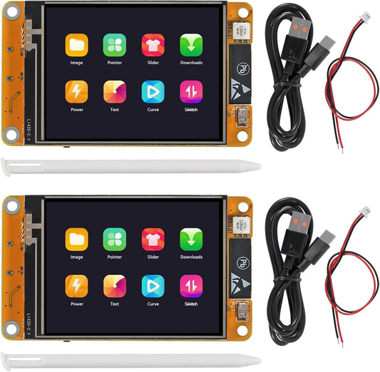 2Pcs ESP32 2.4 Inch ESP-WROOM-32 2.4" 240x320 DORHEA Touchscreen LCD TFT Module with Touch Screen Display Module Smart