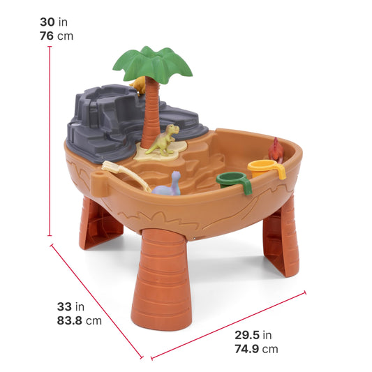 Step2 Dino Dig Sand and WaterTable, Kids Activity Sensory Playset, Summer Outdoor Toys, 7 Piece Water Toy Accessories, For Toddlers 2-5 Years Old