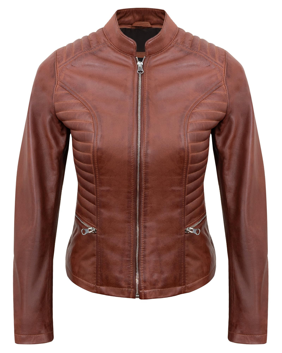 UrbanFocal Lambskin Leather Jackets For Women | [101003302] N185 Cgnc, S