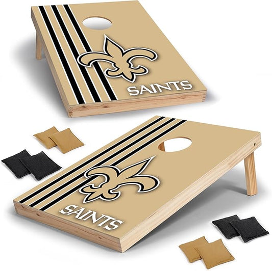 NFL 2' x 3' Solid Wood Cornhole Set with Direct Print HD Team Graphics – Great Gift for Any Football Fan! Bean Bag Toss Family Outdoor Games