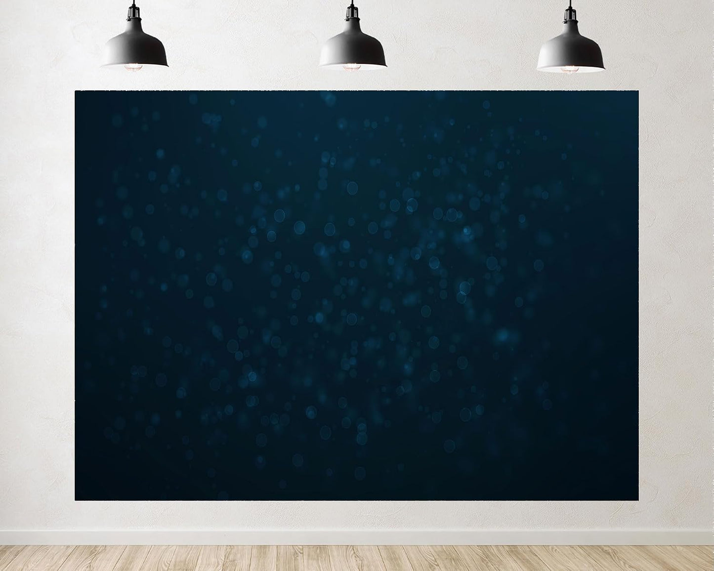 TryKid 10x10ft Dark Blue Bokeh Backdrop Deep Teal Sparkling Dots Mysterious Underwater Photography Background Ocean