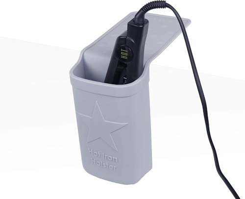 Hot Iron Holster - Adhesive-Free Silicone Storage Pocket for Travel | Heat Resistant to 500Â°F | Perfect for Curling Irons & Hair Straighteners