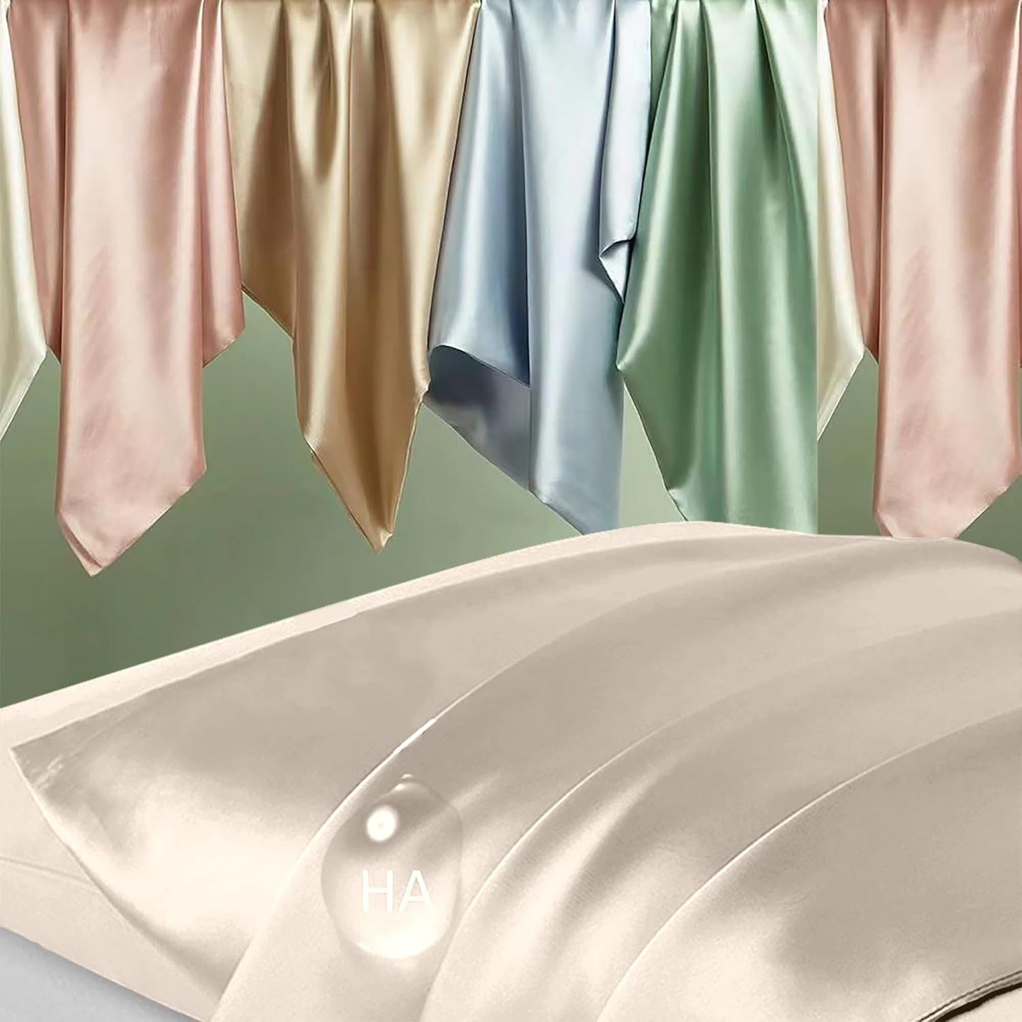 Skiennix Mulberry Silk Pillowcase Set - Anti-Acne & Hair Care | Queen Size, Beige, 2 Pack with Zipper