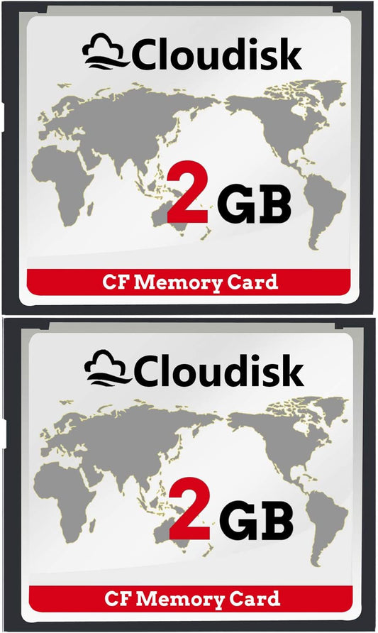 Cloudisk Pack 2 2GB 2.0 (2 of Compact Flash Card CF Performance for Vintage Digital Camera and Industry Equipment GB)