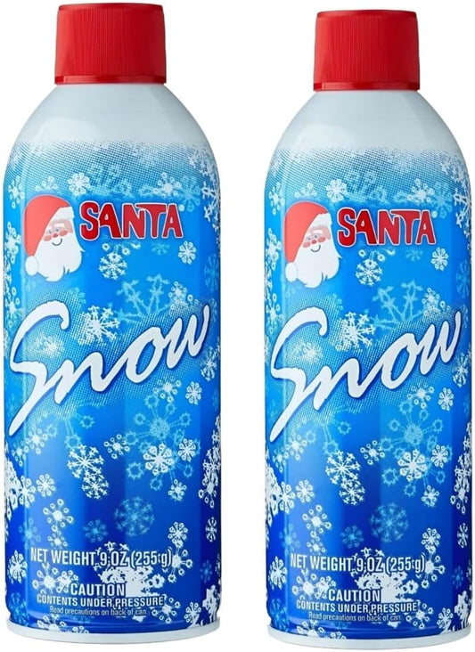 Santa Decorative Snow Spray - Non-Toxic, 9 oz | Pack of 2 for Festive Holiday Decor