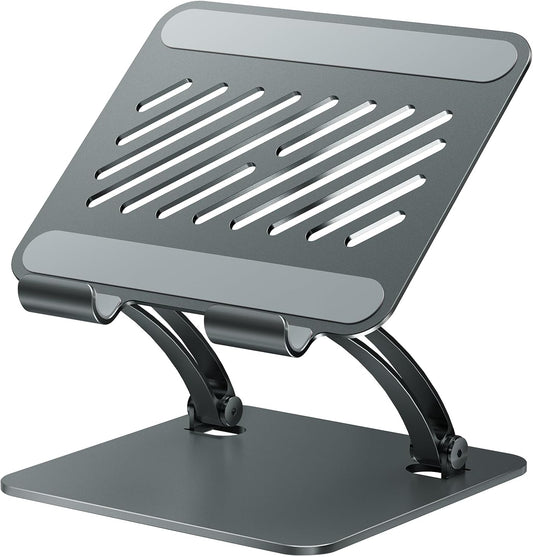 tounee 4.7-16.9" Tablet Holder Stand, Dual Rod Adjustable Aluminum Desktop Stand, Compatible with iPads, Surface
