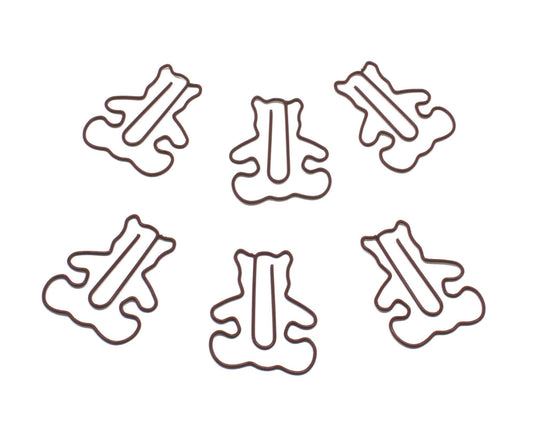 Bear Shaped Paper Clips (100 Count) in Tin – Brown Decorative Clips for Office, Desk Accessories & Gifts – Butler in the Home