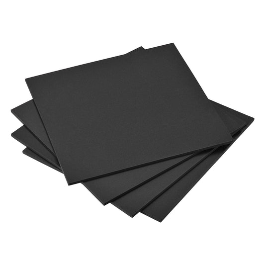 uxcell Black EVA Foam Sheets 10 x 10 Inch 5mm Thickness for Crafts DIY Projects, 4 Pcs