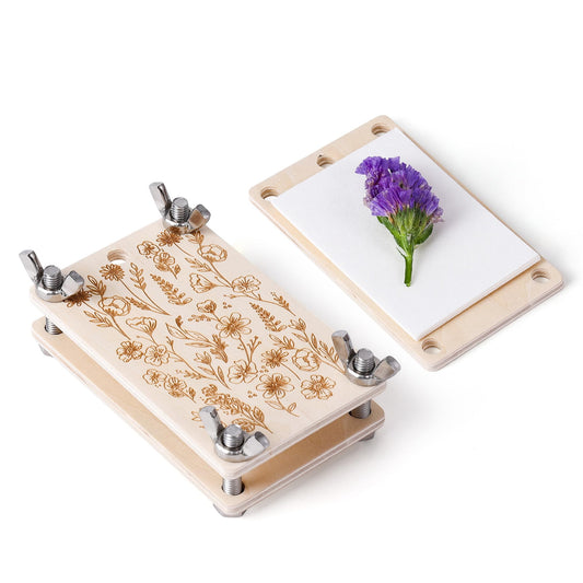 Aboofx Mini Flower Press Kit for Small Flowers Drying, Beginners-Travel Outdoor, Presses Plant, Leaves, Herbs, Micro Flowers, 2.5 x 4 Inch Pocket Pressed Flower Kit for Classroom, Arts Craft Lovers