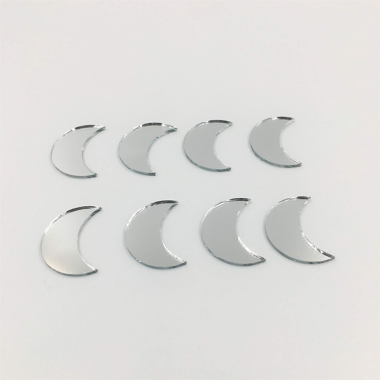 NUO RUI 3/4'' Semi Sphere Half Moon Shaped Mirror Mosaic Tiles Craft Mirrors Bulk 100 Pieces for Craft Projects and Sheesha Embroidery