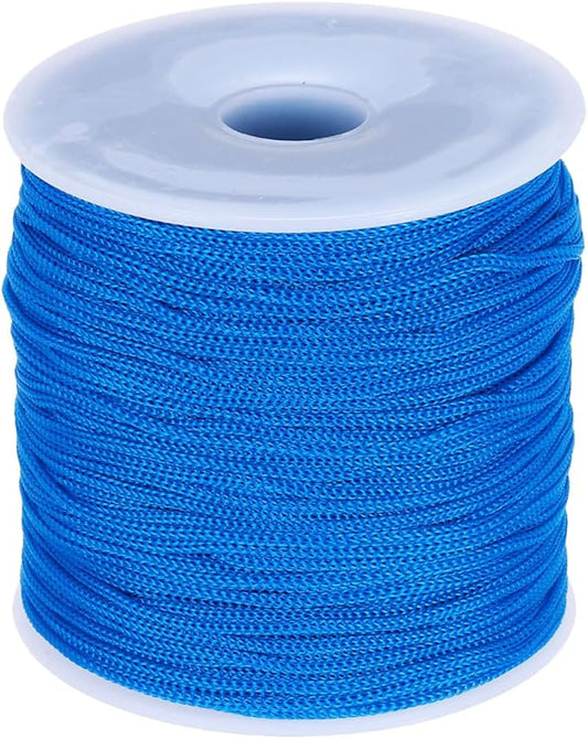 MECCANIXITY 1/16 Inch Polypropylene Rope Braided Ropes, 328ft Nylon Rope Hollow Utility Cord for Clothesline, Camping, Hiking, Outdoor, Navy Blue