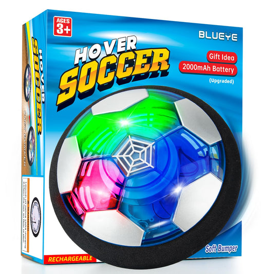 BLUEYE Rechargeable Hover Soccer Ball- Kids Toys -Indoor Toddler Game -Birthday for Boy Age 3,4,5,6,7,8,9 Years Old -Easter Basket Essential- Stocking Stuffers - Yankee Swap-1Pack