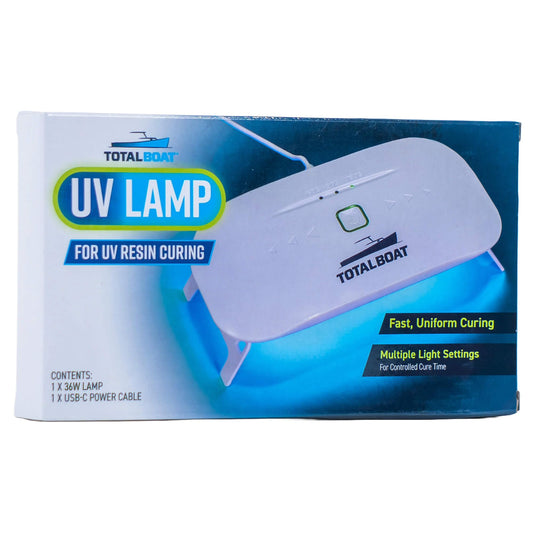 TotalBoat UV Light for Resin Curing | 36W Large UV Resin Lamp with Timer Settings (60s, 90s, 150s) and 24 LEDs for Fast, Even Cures | Use for Jewelry, Crafts, Molds, Decor, and DIY Projects