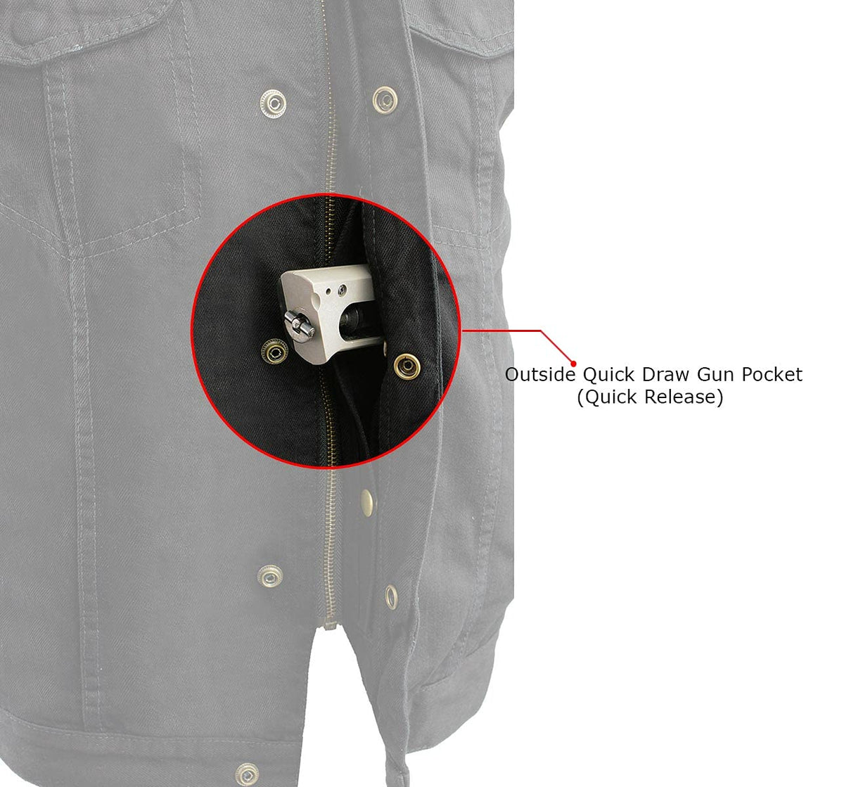 Milwaukee Leather Men's Classic Club Style Premium Denim Motorcycle Biker Vests MDM - Medium