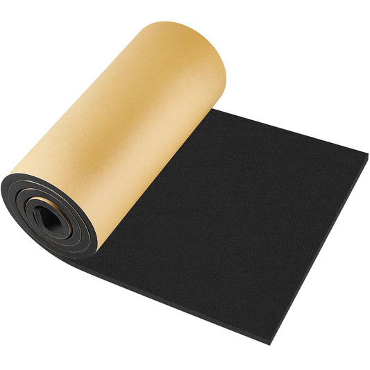 Pangda 1 Piece 78 x 16 x 1/4 Inch Extra Large Marine Foam Roll Closed Cell Rubber with Adhesive Insulation Sheets Lightweight Single Sided Tape Water Weather Resistant for Craft