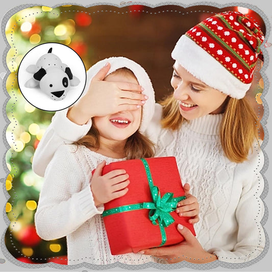 FLORVIV Weighted Dog Stuffed Animals Weighted Puppy Plush Toy 24" 4.2lb Cute Dalmatians Hugging Dolls Plushies Pillows for Boys and Girls (White & Black)