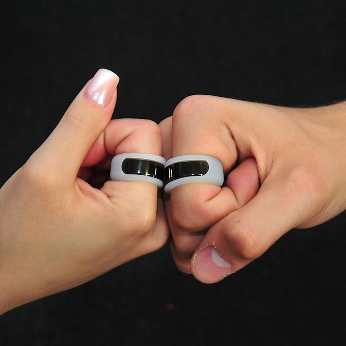 Rinfit Smart Ring Protector - Silicone Ring Enhancer for Active Lifestyle and Gym - StyleFit U.S. Design Patent - Frosted, Size 9