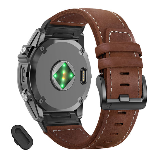 ZPJPPLX 22mm Genuine leather Watch Bands for Fenix E 8 AMOLED 47mm 7 6 Pro 5 plus,Quick fit Strap for quatix 6 7 8 epix Pro tactix 8 AMOLED 47mm/Approach S62 S70/Forerunner 965 970 955/Descent G2 G1