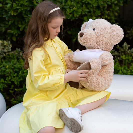 Muiteiur 25.6 Inch Get Well Soon Teddy Bear, Broken Arm Gift for Kids, Soft Recovery Bear with Bandage, Gift for Kids Adult After Surgery