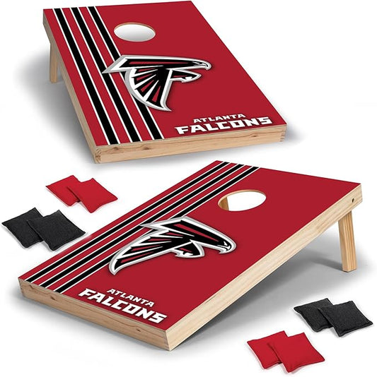 NFL 2' x 3' Solid Wood Cornhole Set with Direct Print HD Team Graphics – Great Gift for Any Football Fan! Bean Bag Toss Family Outdoor Games