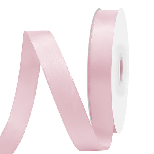 BVIEAKD 7/8" X 100 Yards Light Pink Satin Ribbon Solid Color Double Faced Ribbons Perfect for Crafts Wedding Decor Bow Making Arts Sewing and More