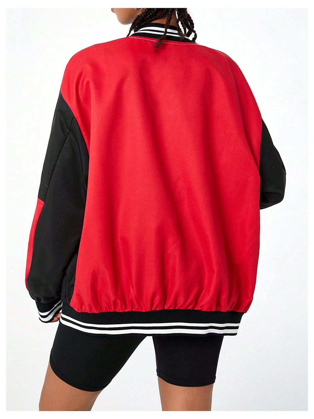 GORGLITTER Women's F1 Racing Y2k Letterman Nascar Varsity Bomber Jackets